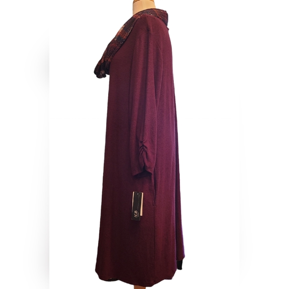 NWT AGB size 3X burgundy dress - Picture 2 of 11